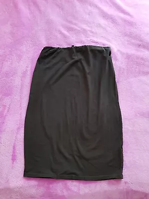 New Loo Maternity Size 12 Stratchy Pencil Skirt - Black • £7.50