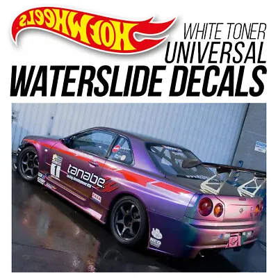 1/64 Scale GTR TANABE Custom White Toner Universal WaterSlide Decal Hot Wheel • $3.99