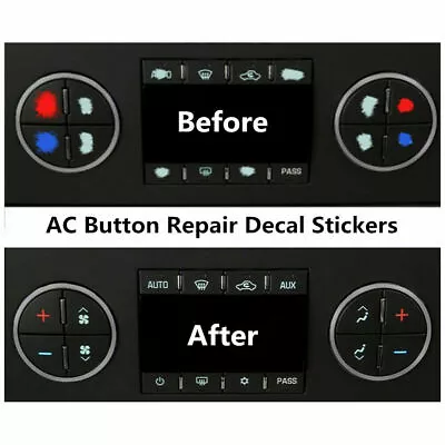 2007-2013 Gm Ac Climate Control Button Decals Fits Gmc And Chevrolet Trucks • $6.99