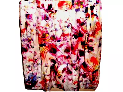 COLLECTION John Lewis Silk SKIRT Size 12 White&print Pockets Work Casual Party • $18.50