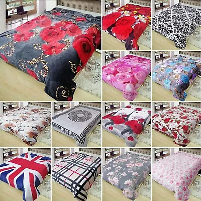 High-Quality Light Warm Fleece Throws Sofa Bed Blankets Union Jack UK Great UK • £14.49