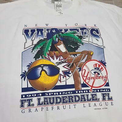 Vintage 1994 New York Yankees Spring Training T Shirt Mens XL NWT Logo Athletic  • $29.95