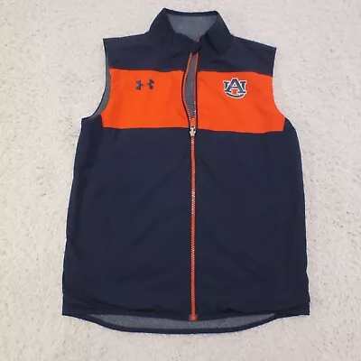 Auburn Tigers Jacket Women Medium Blue Vest Under Armour Reversible Gameday • $24.99