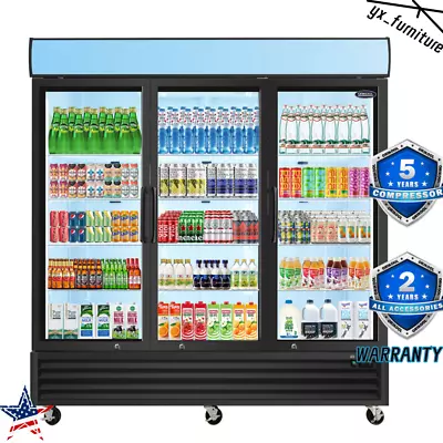 Pick Up Commercial Triple Glass Doors Merchandiser Refrigerator 1980L Fridges • $3199