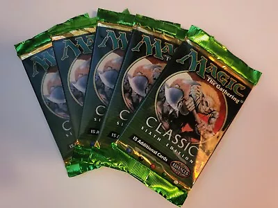 MTG Classic 6th Sixth Edition English Booster Pack - Sealed X5 • $150