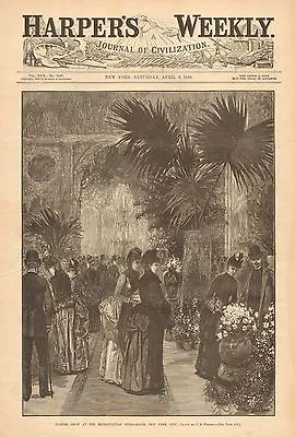 Flower Show Metropolitan Opera House New York Vintage 1886 Antique Art Print • $21.60