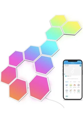 $120 • Buy Govee Glide Hexa Light Panels, RGBIC LED Hexagon Wall Lights, Wi-Fi Smart Hom...