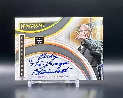 2022 Panini Immaculate WWE RICKY THE DRAGON STEAMBOAT AUTO Inductions #d /49 • $10.99