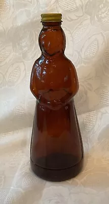 Original Mrs. Butterworth Brown/Amber Glass Syrup 10” Bottle Metal Lid • $12