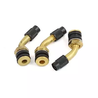 Brass Angled Tubeless Tyre Tire Valve Stem 3pcs For Moped Scooter Motorcycle • $7.97