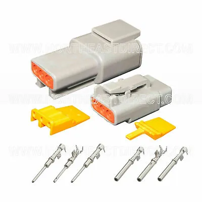 3 Pin Deutsch Dtm Dtm04-3p Dtm06-3s Waterproof Electrical Connector Kit • $6.79