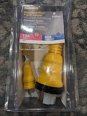 Marinco 50Amp Female To 15Amp Male Pigtail Adapter • $70