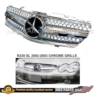 R230 SL500 SL600 Grille AMG All Chrome 2003 2004 2005 2006 New • $175