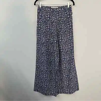 Marni Commessa Silk Abstract Floral Wide Leg Pants Italian Size 38 (US Size 2) • $99