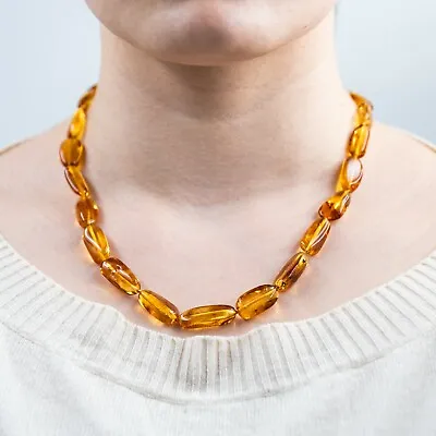 Wonder Natural Amber Necklace Made Of Natural Baltic Amber Yellow-honey Color • $49