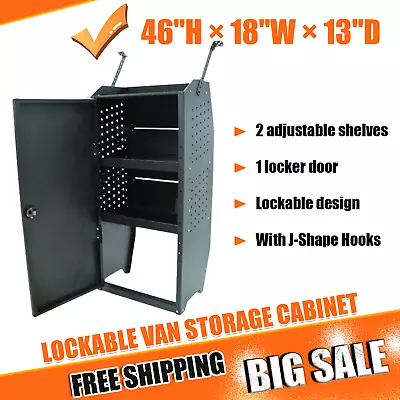 46 H × 18 W × 13 D Steel Van Storage Cabinet Locking Tool Cabinet With Shelves • $339.99