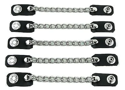 Vest Extender Extension Single Row Chain Biker MC Jacket Motorcycle Snap-5pc • $19.99