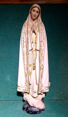 OUR LADY OF FATIMA Vtg LG 320mm CHALKWARE FIGURE STATUE  • $155