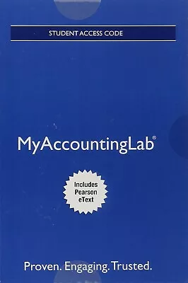 MyAccountingLab Pearson EText Access Code Card For Managerial Accounting Braun • $37.79