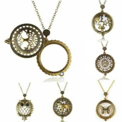 Alloy Magnifying Glass Pendant Vintage Necklace Fashion Sweater Chain • $12.06