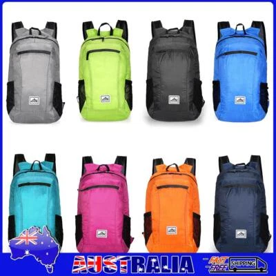 $14.48 • Buy 20L Large Waterproof Folding Climbing Backpack Bags Travel Hiking Rucksack