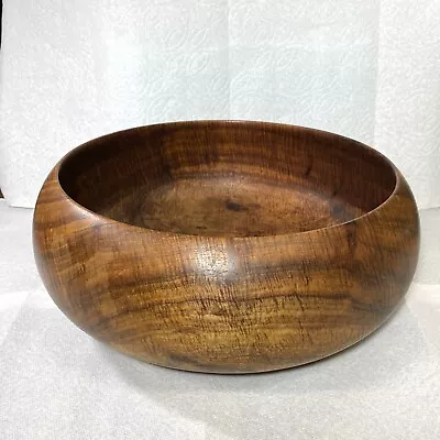 Dan DeLuz Signed Large Hawaiian Koa Wood Bowl Diameter 11.25  Height 5.5  • $6950