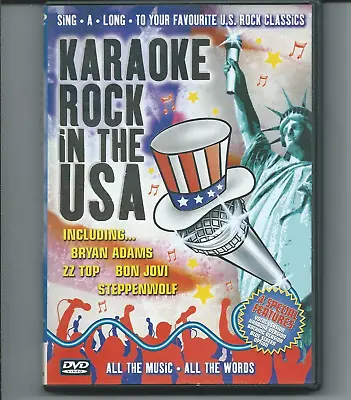 Karaoke Rock In The USA DVD 2003 Rated E Sing A Long Music 10 Track 37 Mins Used • £4.99