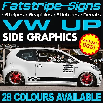 To Fit VW UP GRAPHICS STICKERS STRIPES DECALS VOLKSWAGEN V DUB 1.0 GTI TURBO • $34.23