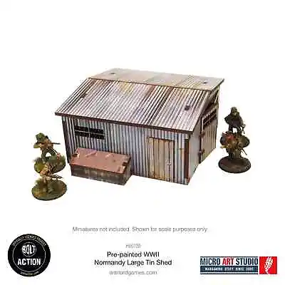 Micro Art Studio H00130 WW2 Normandy Large Tin Shed (Bolt Action) Terrain Kit • $23