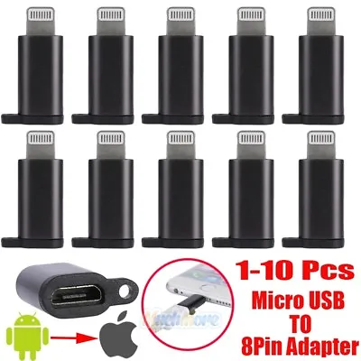 1-10x Micro USB To IPhone 8Pin Adapter Sync Quick Charging Connector Plug IOS • $7.59