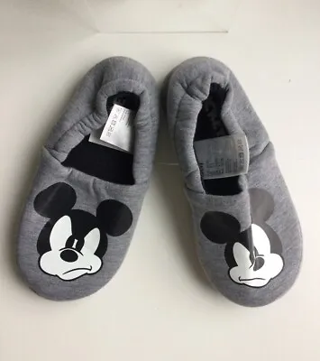 H&M Mickey Mouse Soft Comfy Slippers 34/35 For Girls • £2.20