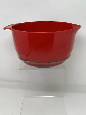 Trudeau Red Melamine 3 Liter Nested Mixing Non-Slip Bowl With Pour Spout • $18.69