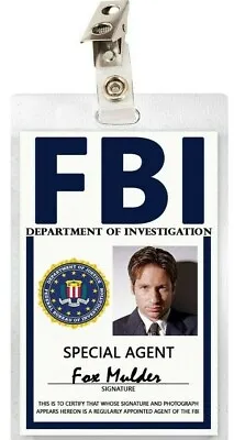 $7.99 • Buy X FILES Fox Mulder ID Badge Name Tag Card Costume Prop Cosplay Halloween TV Show