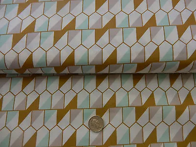   Art Gallery Fabrics Cultivate Geometric Design Is Seed Packet Mint Quilt/craft • £5.99