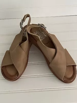 NEW Miz Mooz Leather Ankle Strap Sandals Irma Shoes Brown Ankle Size 7.5-8 NIB • $34