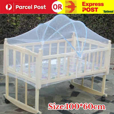 Foldable Infant Baby Cradle Bed Mosquito Net Netting Cover Canopy Crib Cots Tent • $14.37