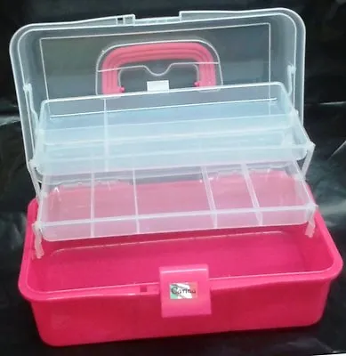 £10.75 • Buy Pink Cantilever Arts And Crafts Box. Ideal For All Your Little Extras 