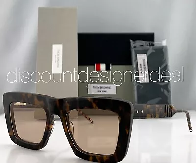 Thom Browne Sunglasses TBS415-52-02 Brown Tortoise Frame Light Brown Lens 52mm • $229.99