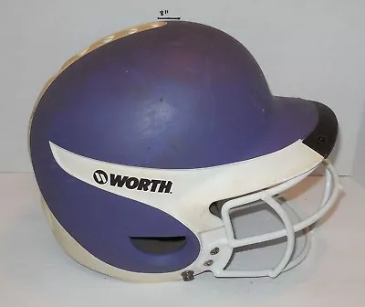 WORTH LIBERTY BATTING HELMET 6 3/4 - 7 3/4 WLBH WHITE Purple SOFTBALL FACEGUARD • $43.90