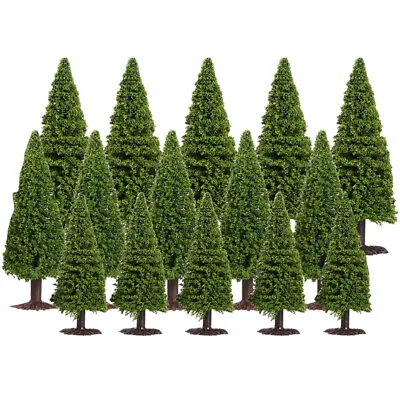 15pcs 9-12.5 Model Pine Trees Deep Green Pines For O Scale Model Railroad Layout • $15.99