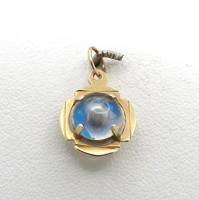 $141.55 • Buy 14k Gold Evil Eye Quatrefoil Charm Pendant Vintage
