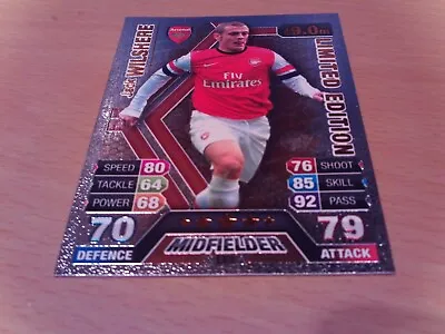 Limited Edition Match Attax Card Of Arsenal Jack Wilshere 2013/14 With Free Post • £1.99