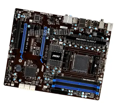 MSI 990XA-GD55 DDR3 DIMM Socket AM3/AM3+ AMD 990X USB3.0 ATX Motherboard • $126.98