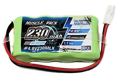 NHX Muscle Pack 4.8V 230mAh Nimh Battery W/ Molex Micro SCT / Rally / Truggy • $10.95