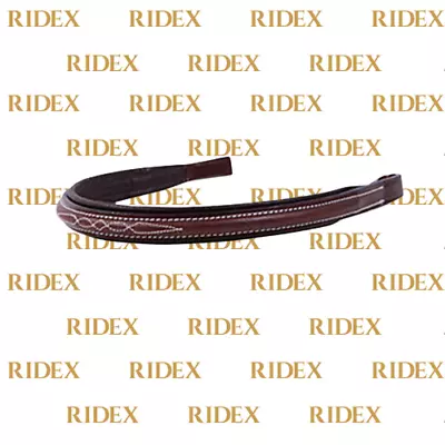 Leather Brow-band For English Bridle With Fancy Hand Stitch Of All Sizes • $33.43