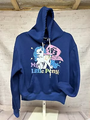 My Little Pony Cropped Graphic Hoodie Cropped Sweatshirt Blue Tootsie Brony MLP • $34.95