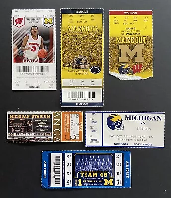 6 Michigan Wolverines Football / Basketball Ticket Stubs. Badgers. PSU Illinois • $0.99