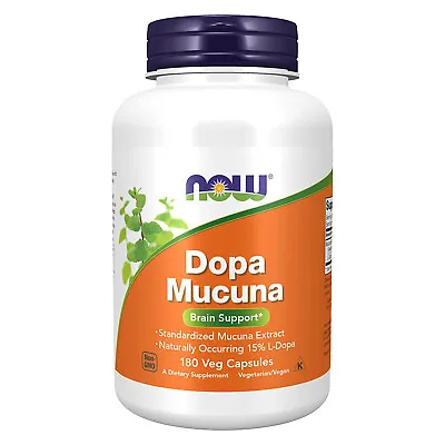 NOW FOODS Dopa Mucuna - 180 Veg Capsules • $19.49