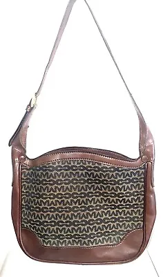 Vtg Mark Cross Signature Logo & Leather Brown Purse Handbag Rare 11 X 10 X 3.25 • $45