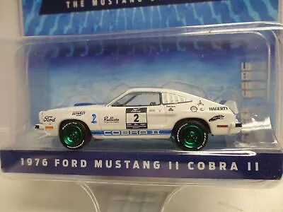 Greenlight GREEN Machine 1976 FORD MUSTANG II COBRA II White '76 The STAMPEDE • $27